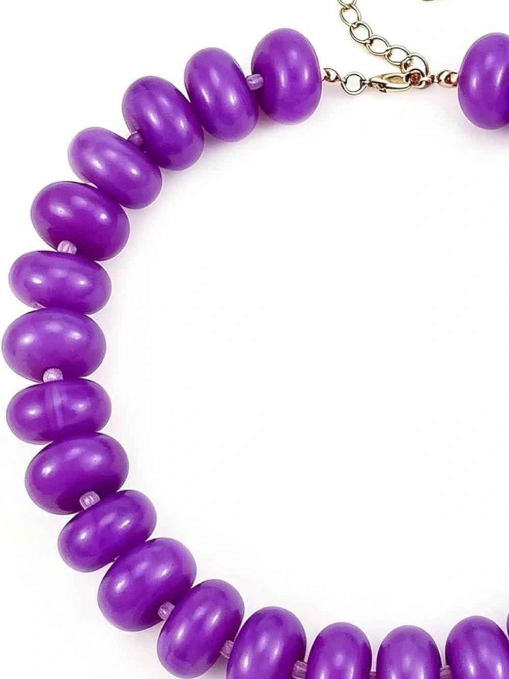 Bold Purple Beaded Statement Necklace